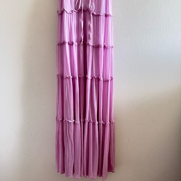 A.L.C. Gemma Purple Tiered Silk Maxi Dress size 4 - Picture 8 of 13